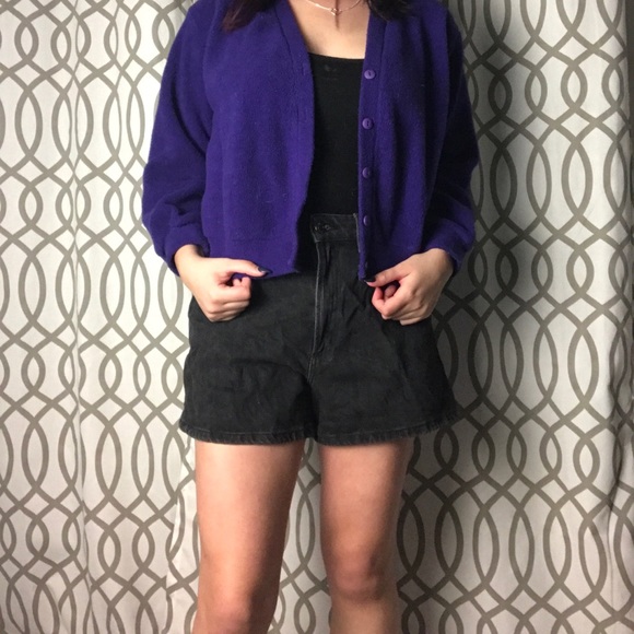 Purple fleece cozy cardigan, size small - Picture 3 of 5